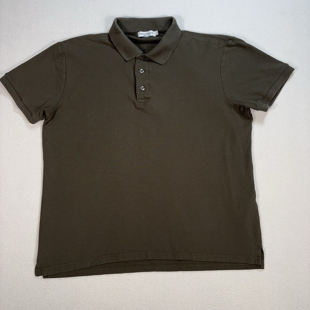 Rocca Di Bagnolo Polo Shirt Men's S Green 100% Cotton Made in Italy